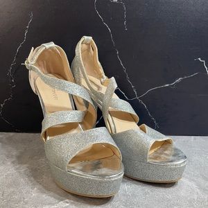 Forever Link Fabolia Glitter Heel Silver Size 8m